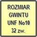 Piktogram - Rozmiar gwintu: UNF No10 32zw.